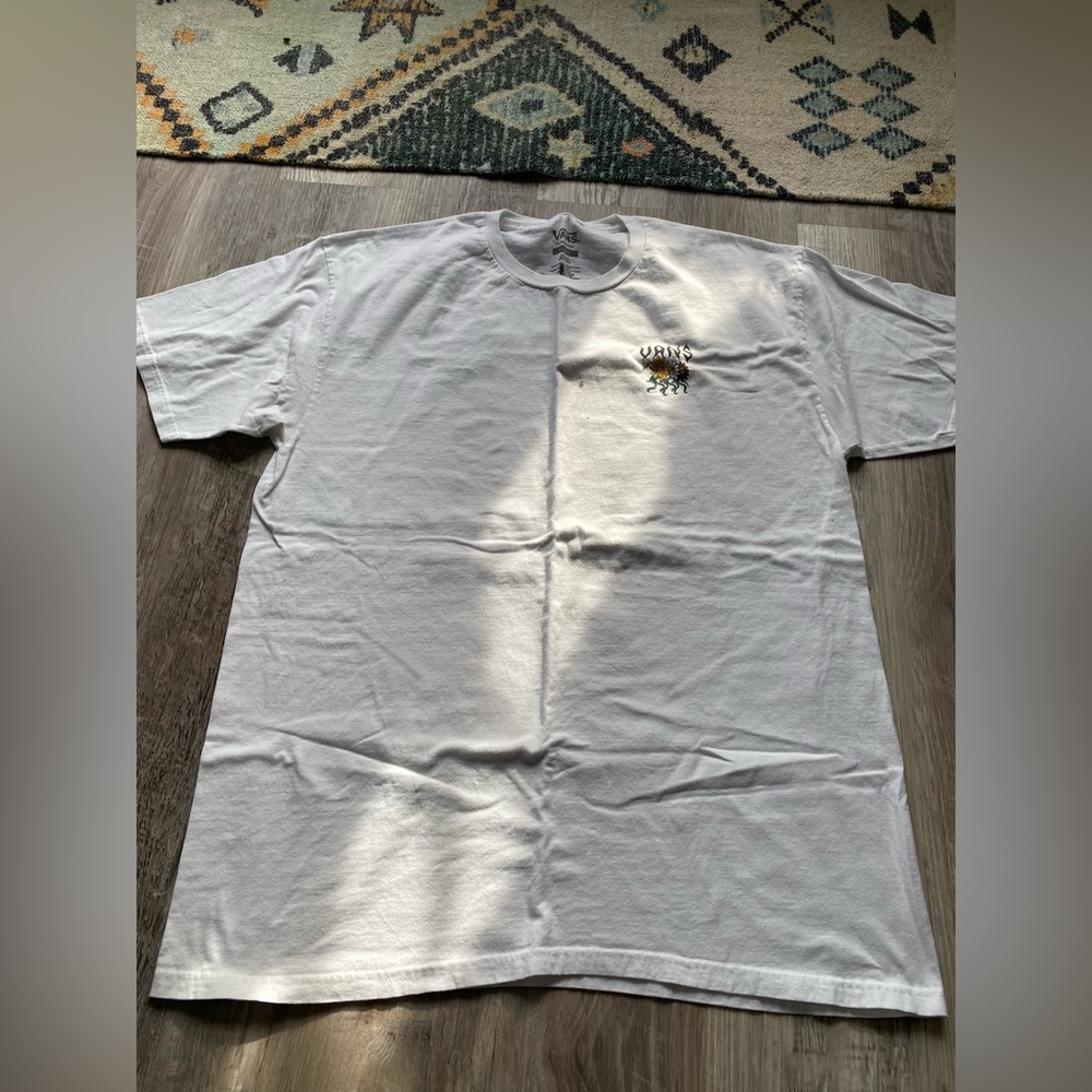 Vans White Tee with Yellow, Green & Red Floral Graphic - Picture 2 of 5